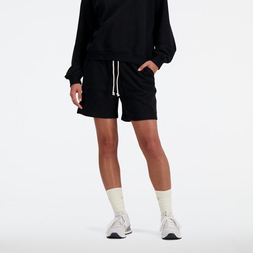 New Balance Womens Athletics French Terry Shorts Product Image