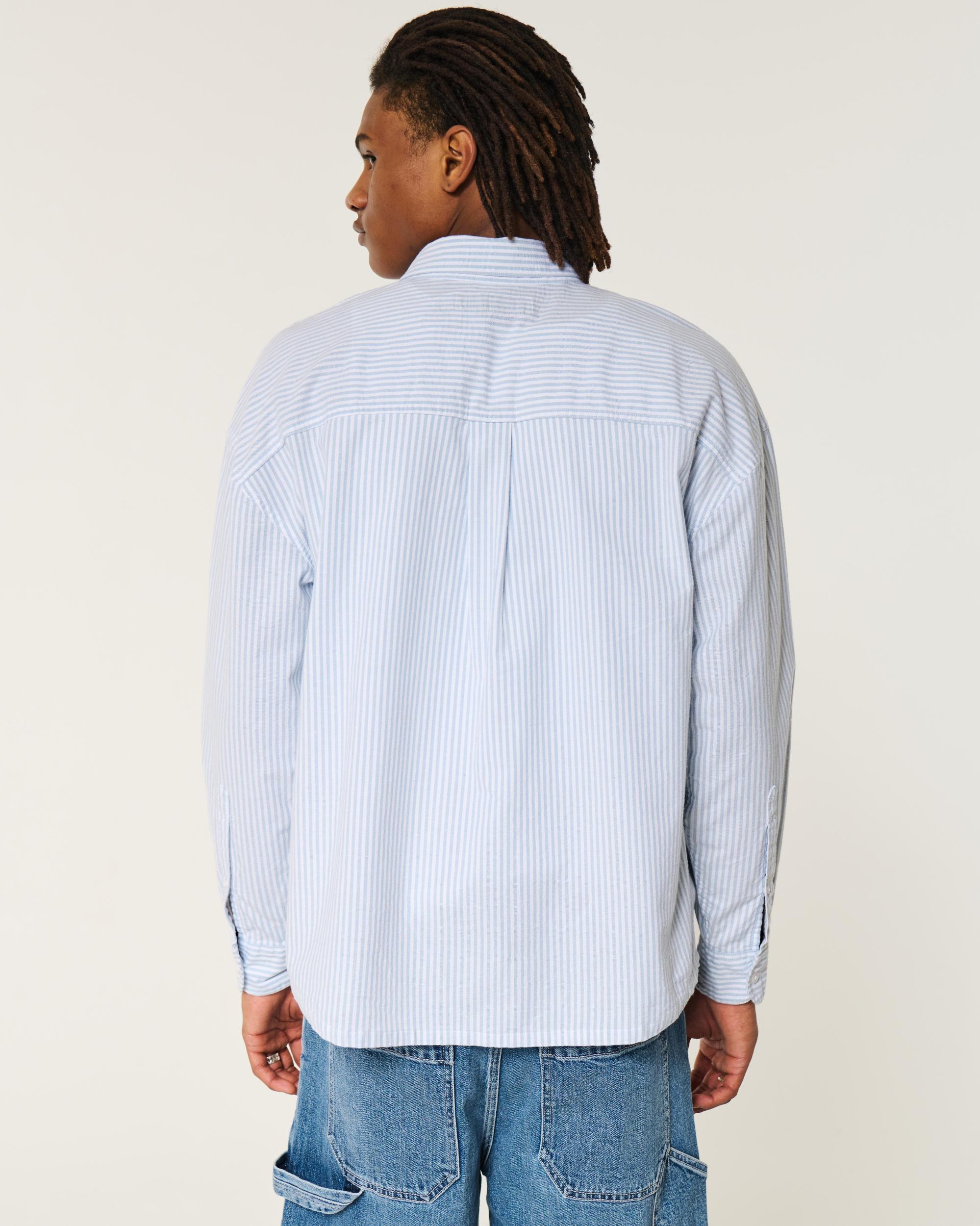 Long-Sleeve Baggy Oxford Shirt Product Image