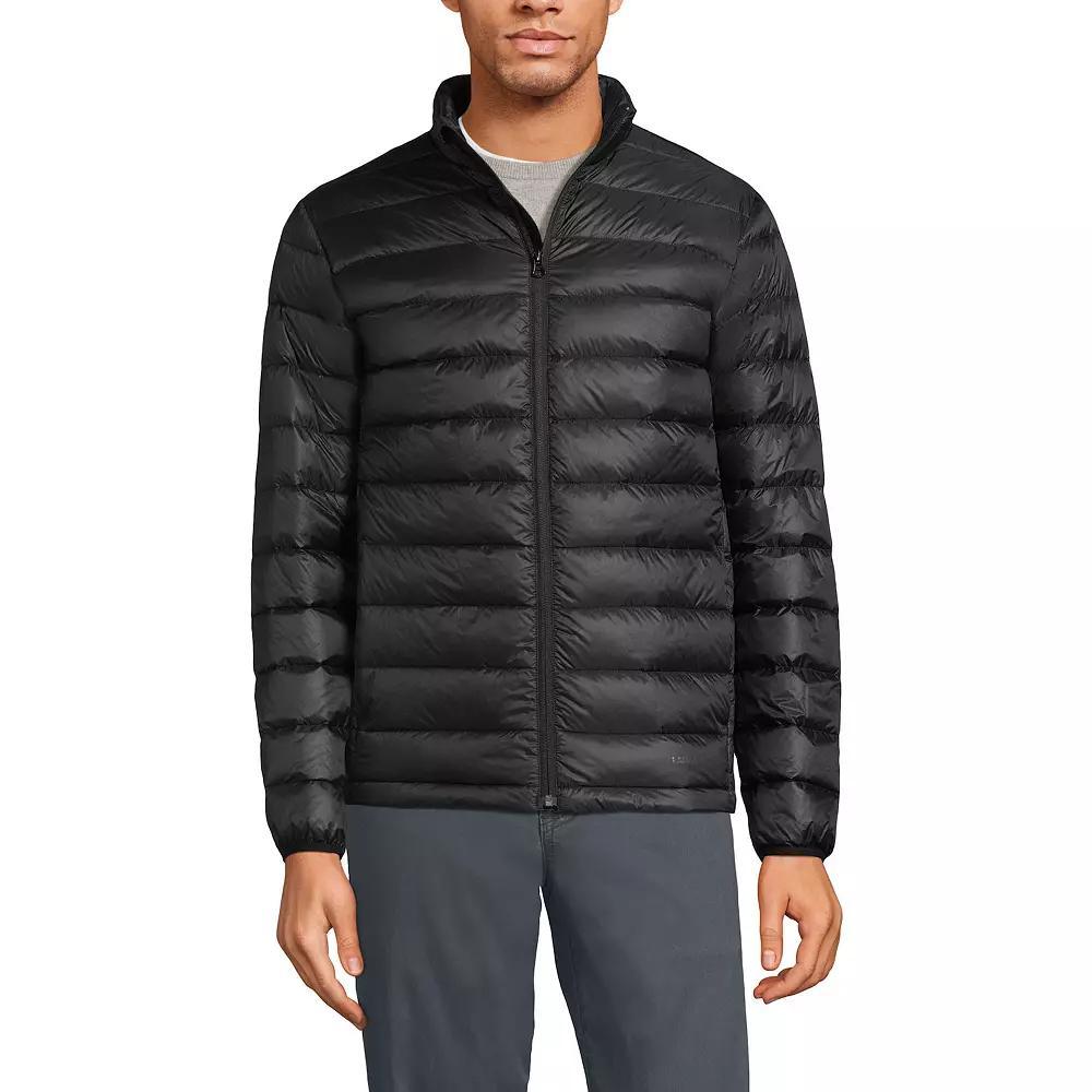 Men's Lands' End Wanderweight Down Mockneck Puffer Jacket, Size: XXL, Radiant Blue Product Image