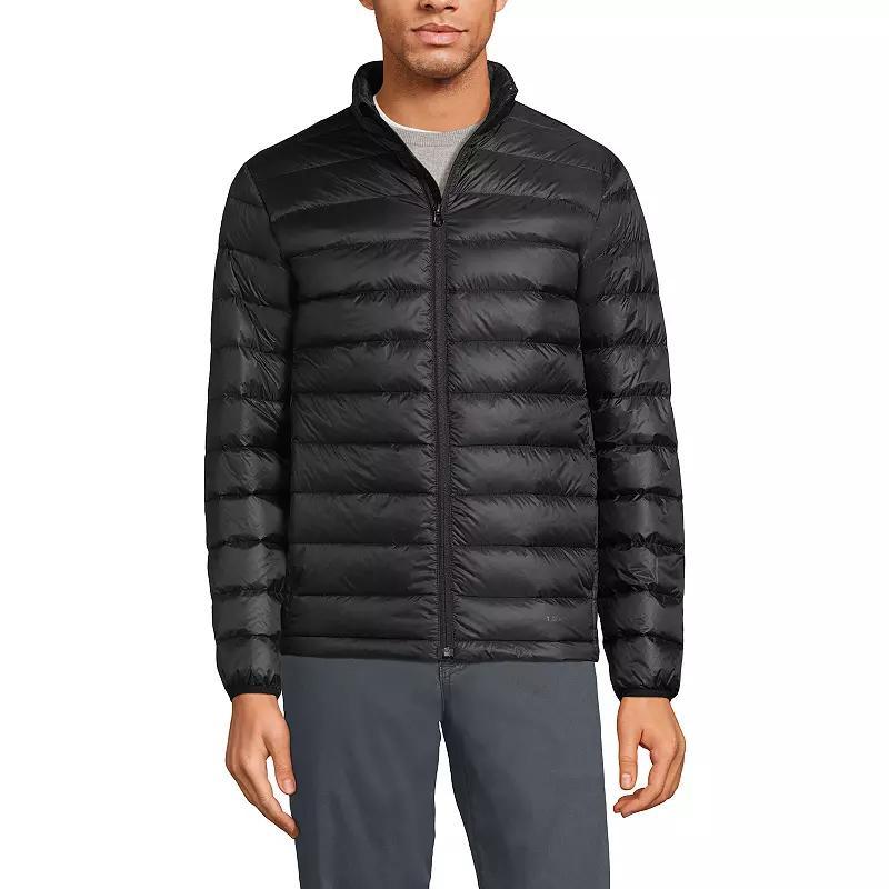 Men's Lands' End Wanderweight Down Mockneck Puffer Jacket, Size: XXL, Radiant Blue Product Image