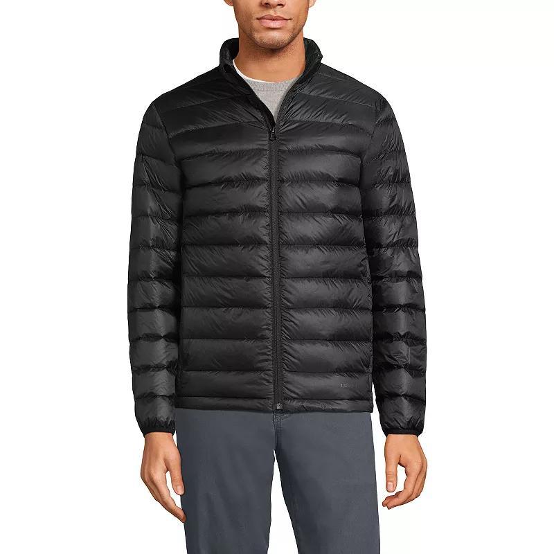 Men's Lands' End Wanderweight Down Mockneck Puffer Jacket, Size: XXL, Radiant Blue Product Image