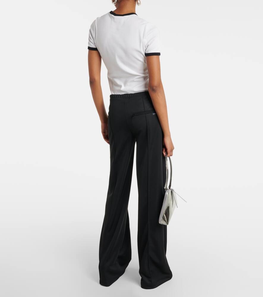 COURRÈGES Interlock Logo Jersey Track Pants In Black Product Image