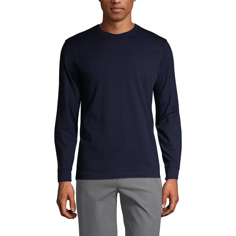 Men's Lands' End Essential Long Sleeve School Uniform T-shirt, Size: Medium, Red Product Image