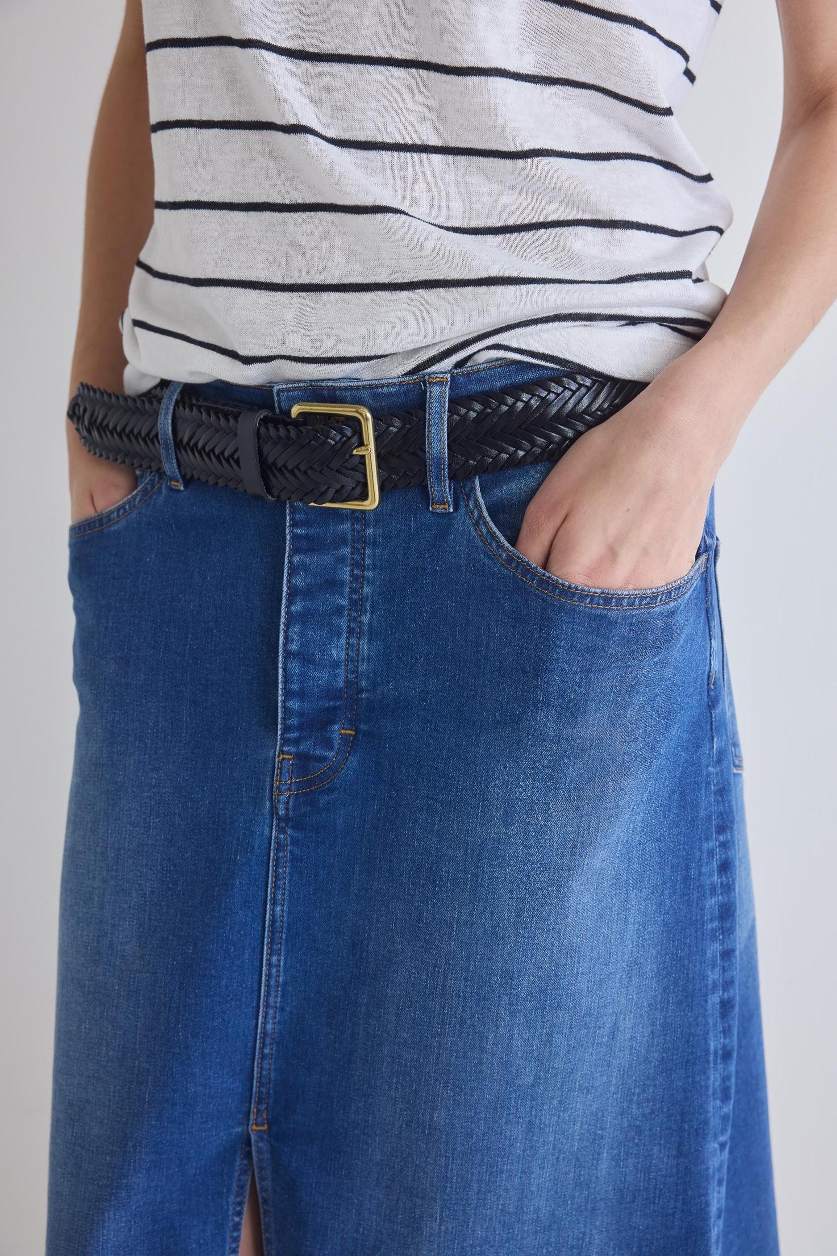 The 90's Denim Midi Skirt Product Image