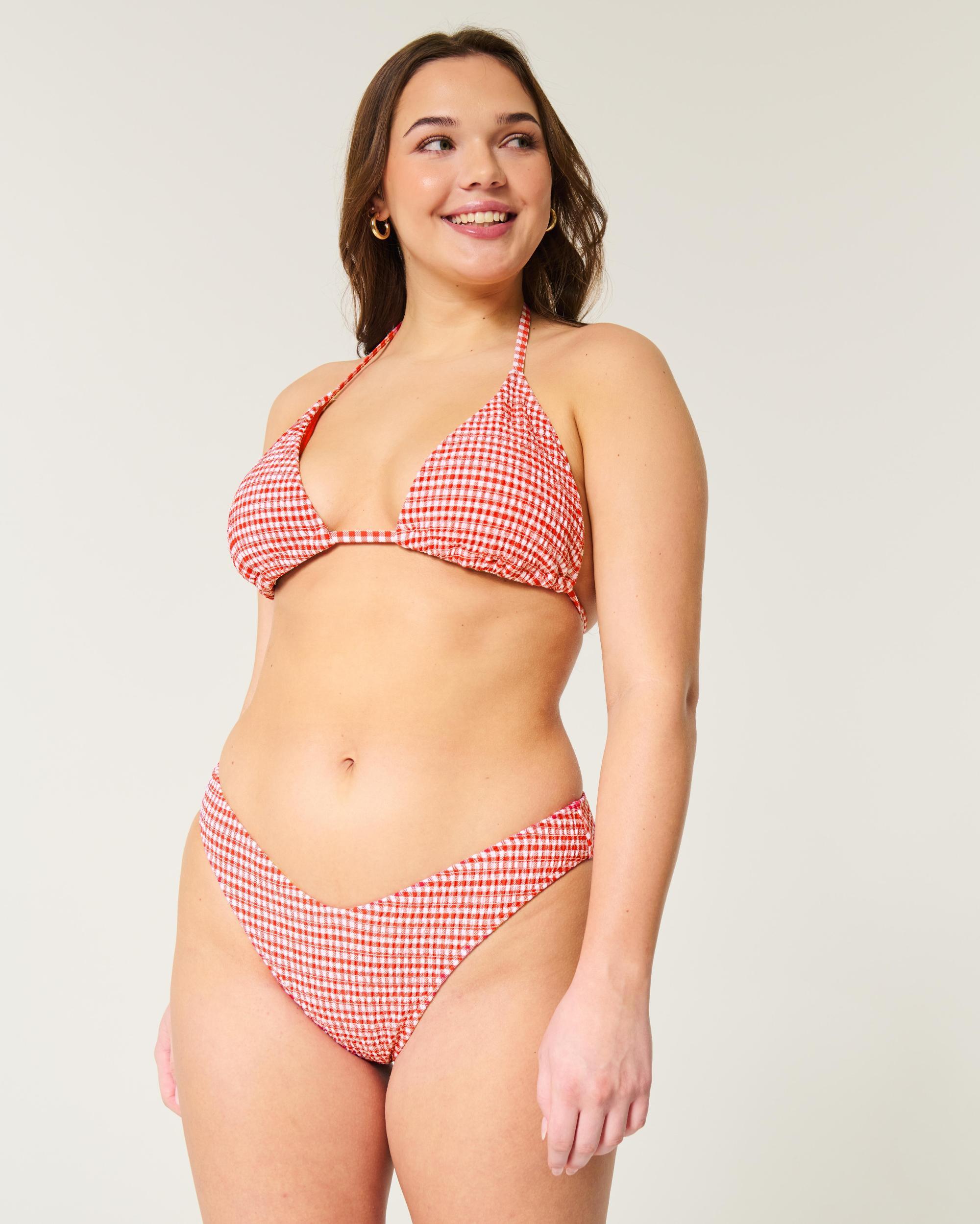 Smocked High-Leg Cheeky Bikini Bottom Product Image