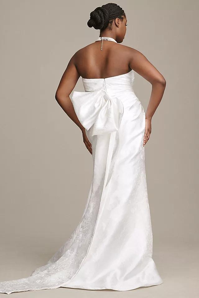 Wtoo by Watters Callahan Sweetheart Draped Jacquard Column Wedding Gown Product Image