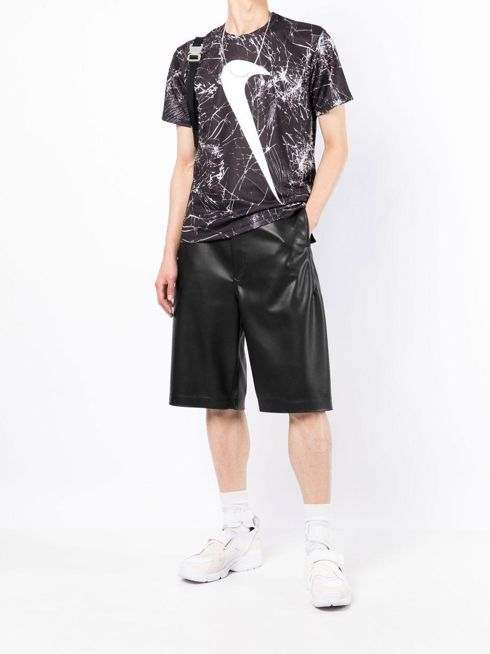 Swoosh-print cracked T-shirt Product Image