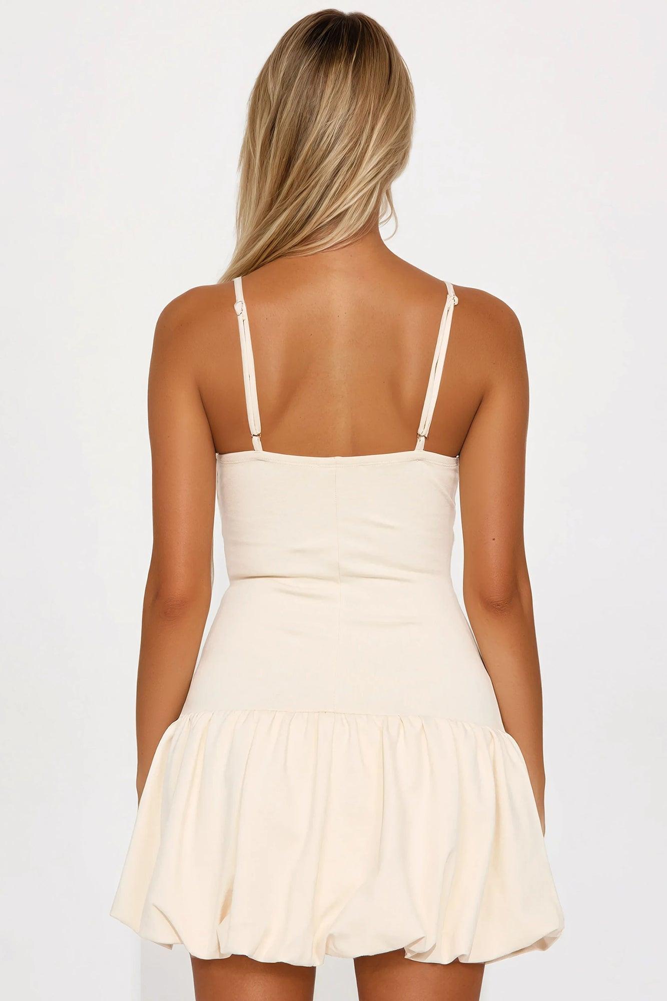 Pretty On Purpose Bubble Mini Dress - Cream Product Image