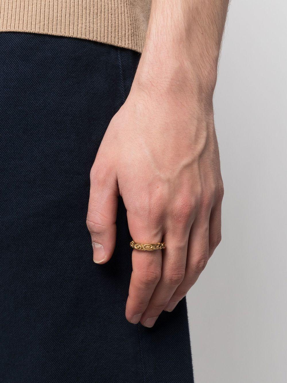 Gold Arabesque band ring Product Image