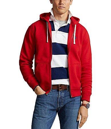 Polo Ralph Lauren Men's Zip Front Fleece Hoodie in Cruise Navy at Nordstrom, Size X-Large Product Image