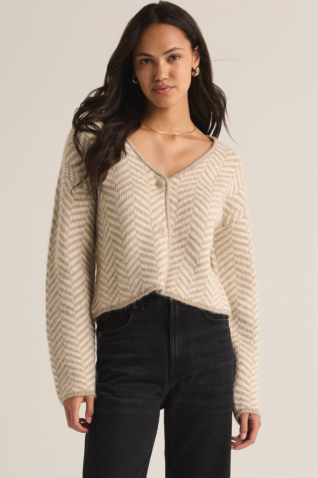 Naomi Herringbone Cardigan Product Image