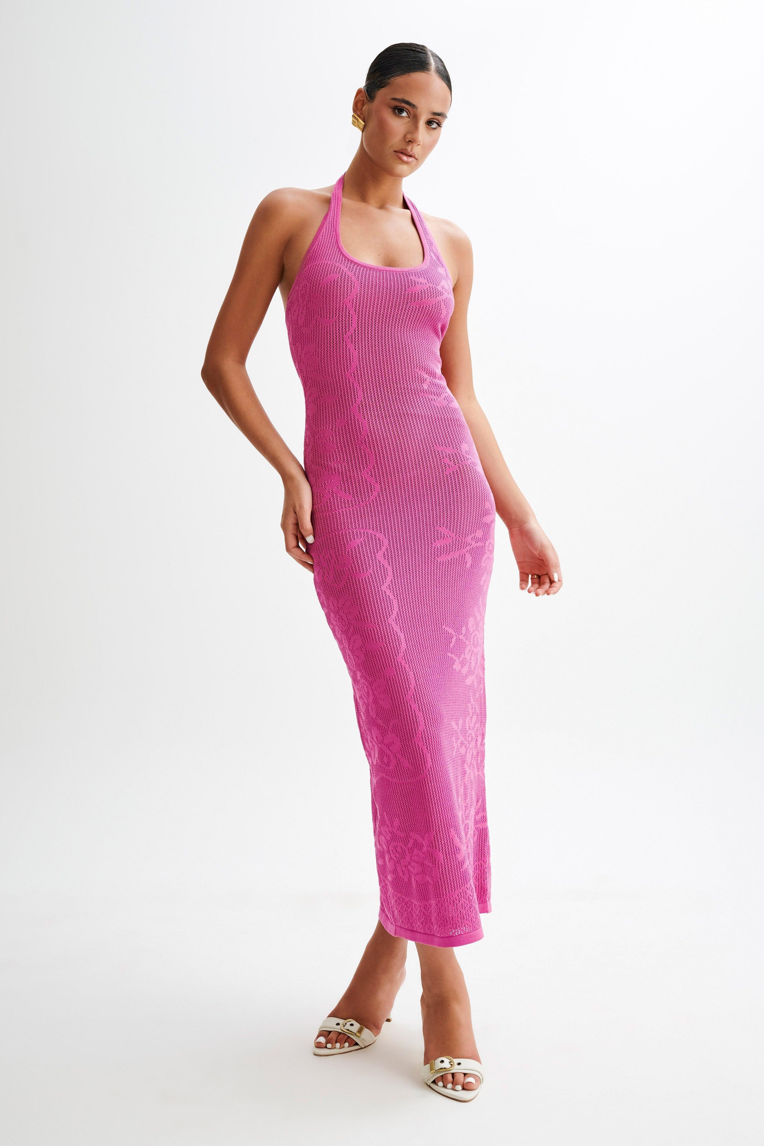 Patrizia Knit Halter Maxi Dress - Violet Product Image