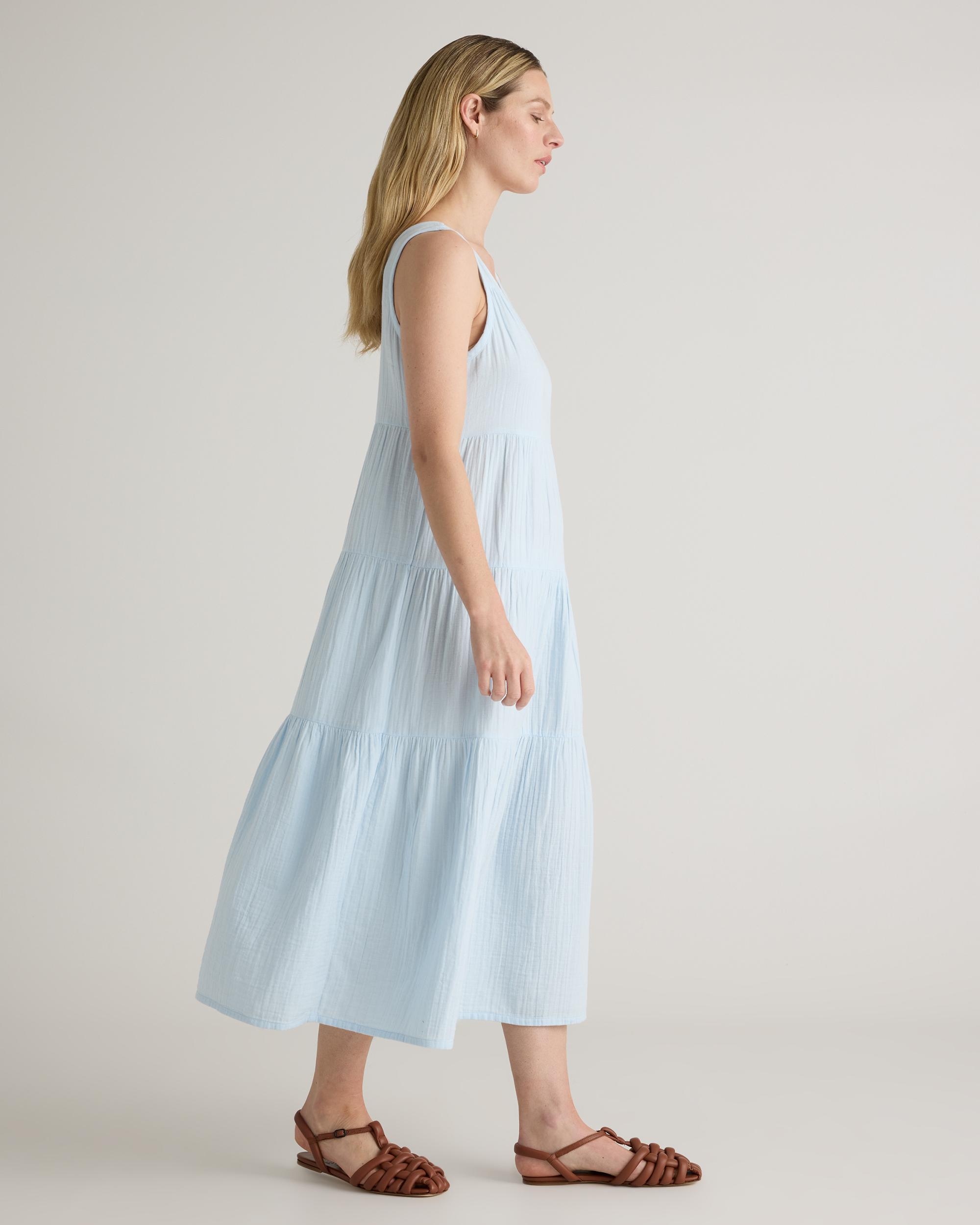 Quince | Women's Gauze Tiered Maxi Dress Organic Cotton Product Image