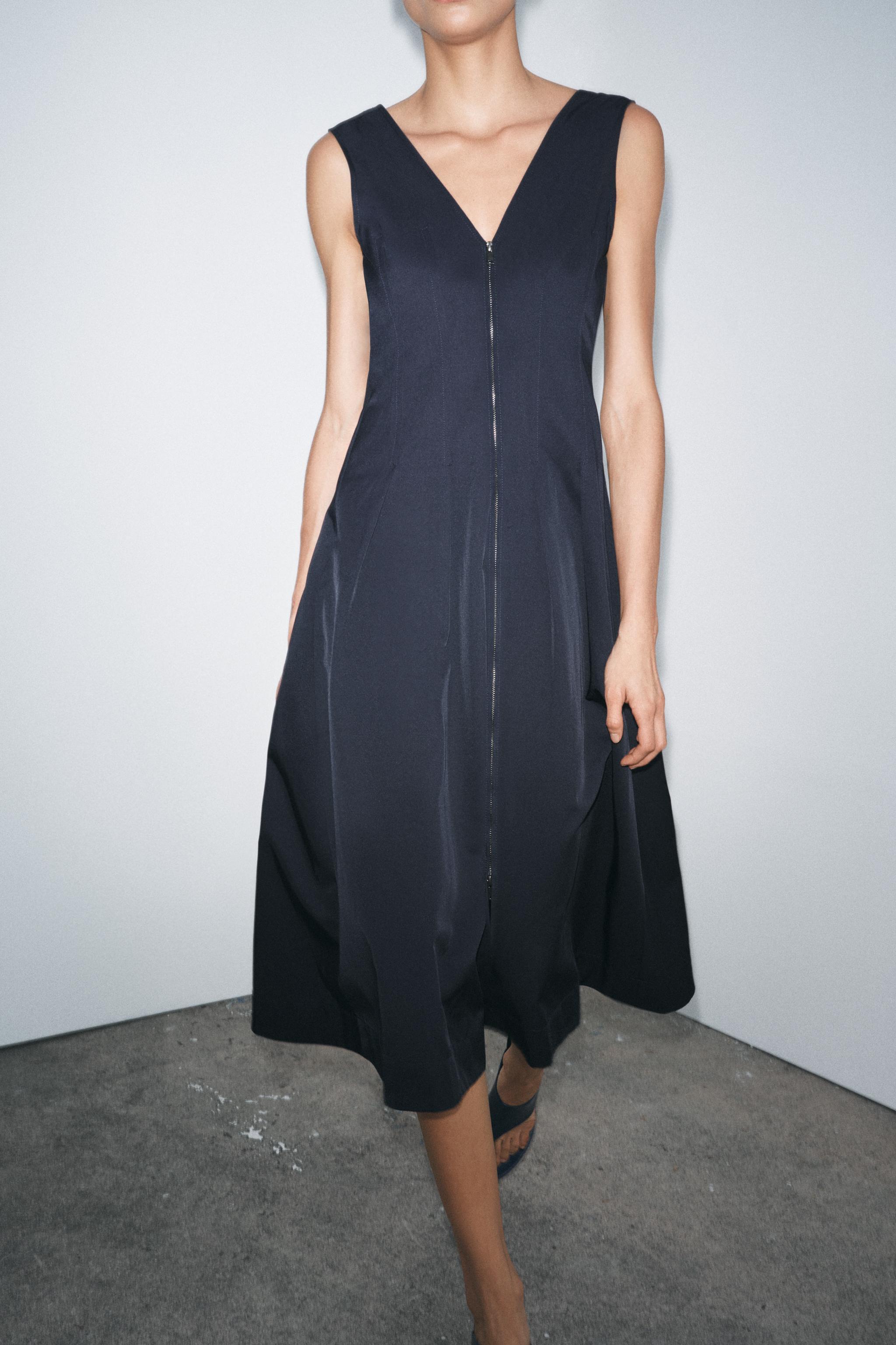 ZW COLLECTION ZIPPER MIDI DRESS Product Image