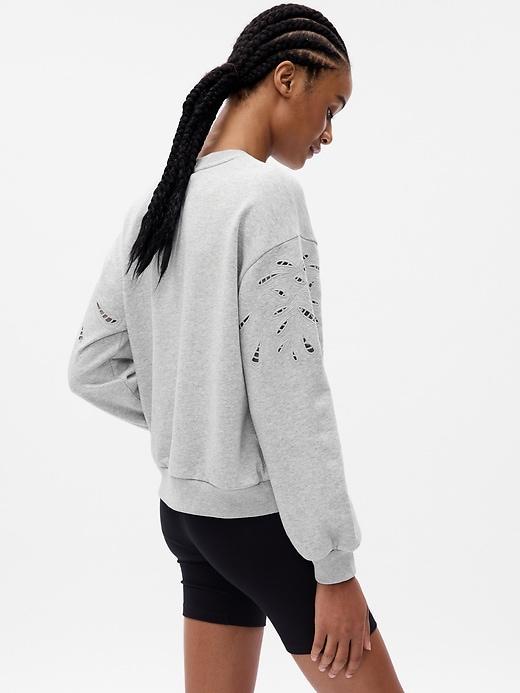 VintageSoft Eyelet-Sleeve Sweatshirt Product Image