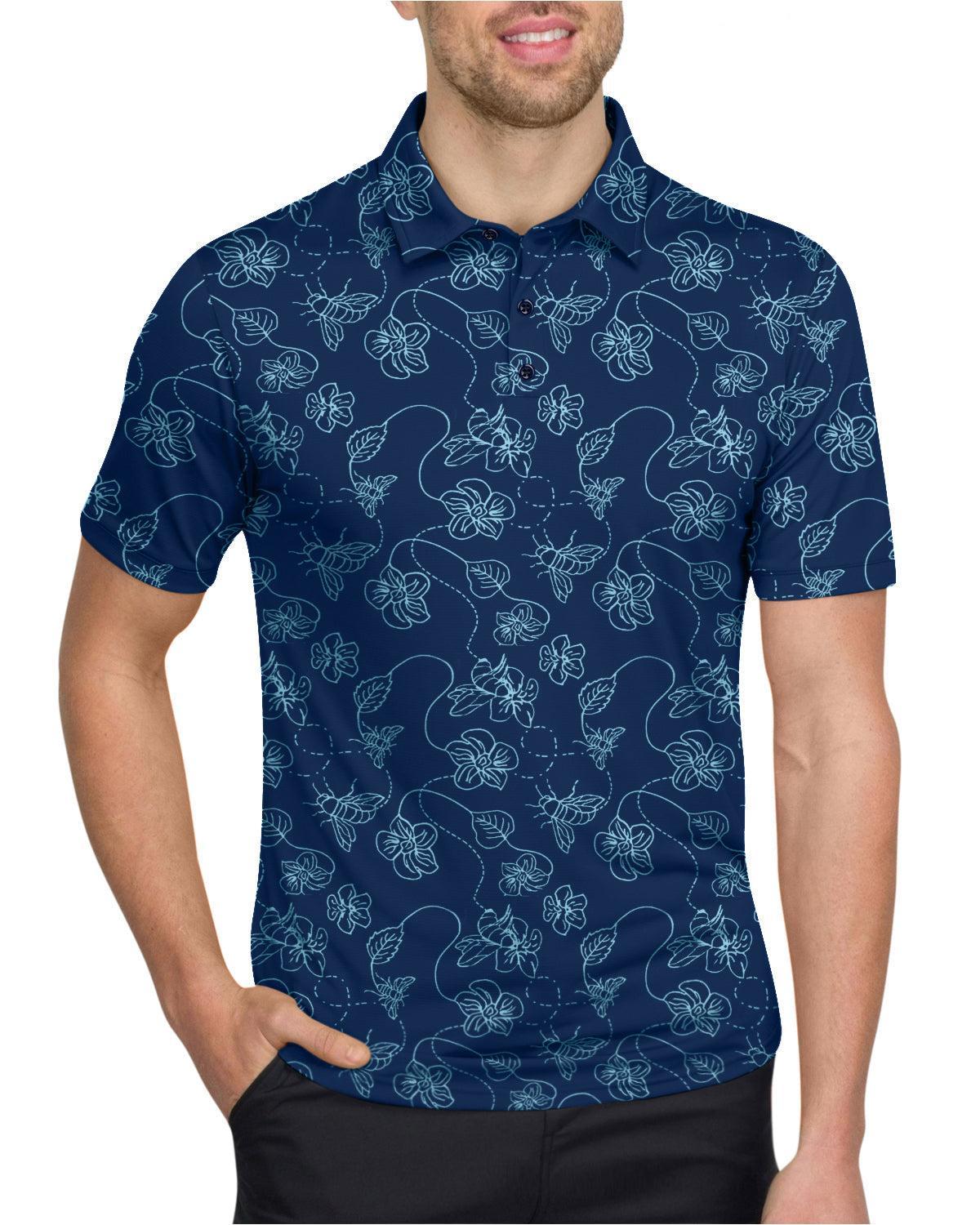 Three Sixty Six Men’s Print Golf Polos Product Image
