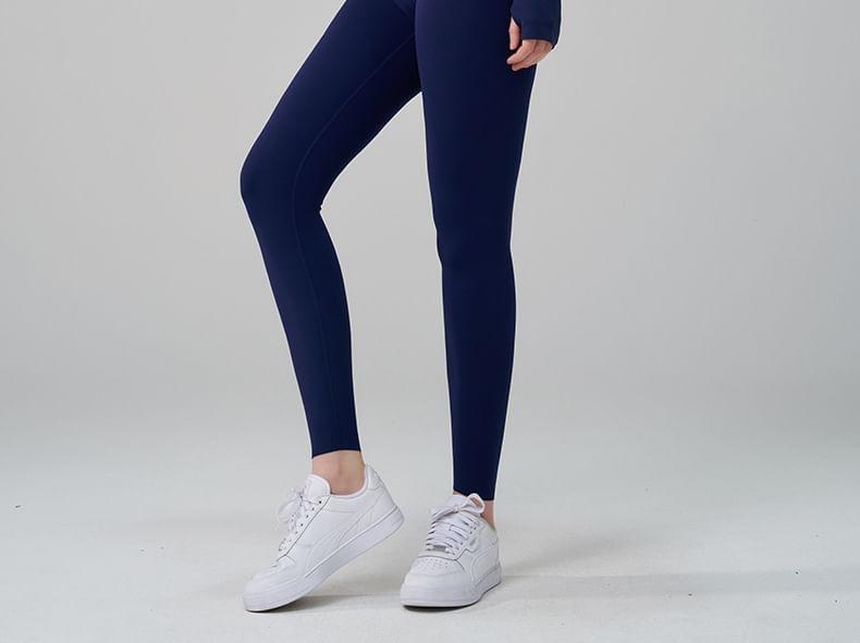 Stand Collar Plain Sport Zip Jacket Product Image