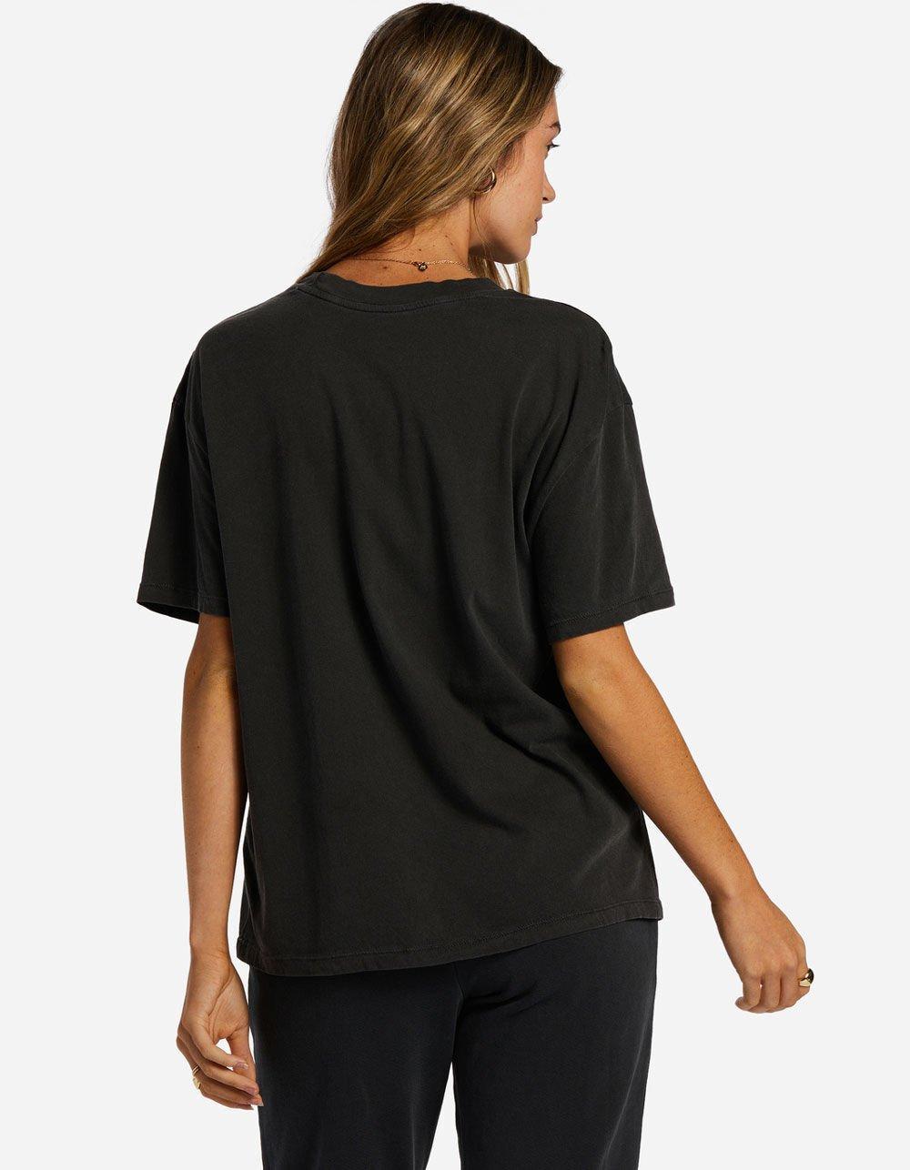 BILLABONG Midnight Blooms Womens Oversized Tee - OFF-BLACK Product Image