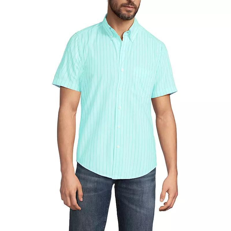 Mens Lands End Traditional-Fit Essential Lightweight Poplin Button-Down Shirt Product Image