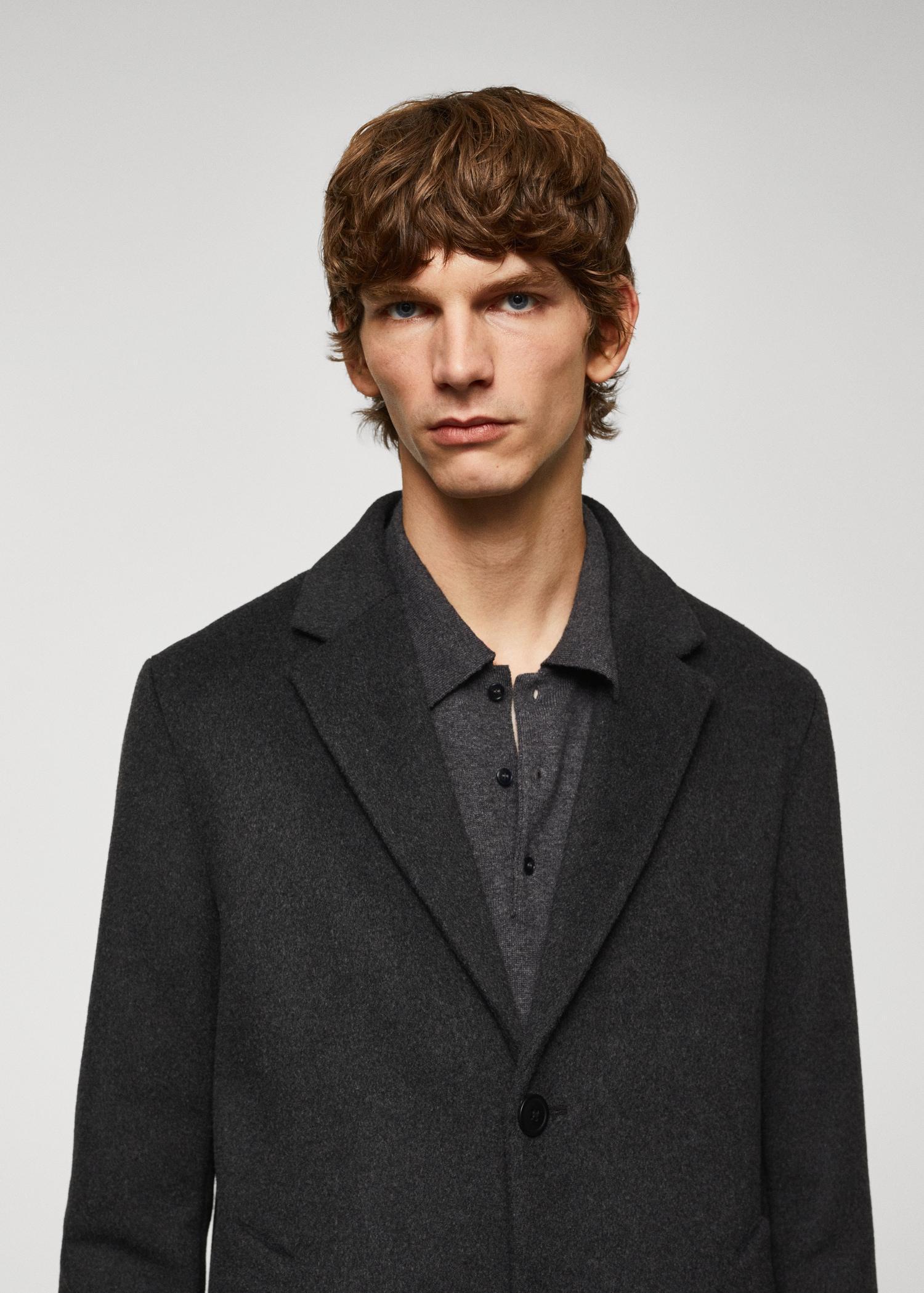 Recycled woollen coat - Men | MANGO USA Product Image