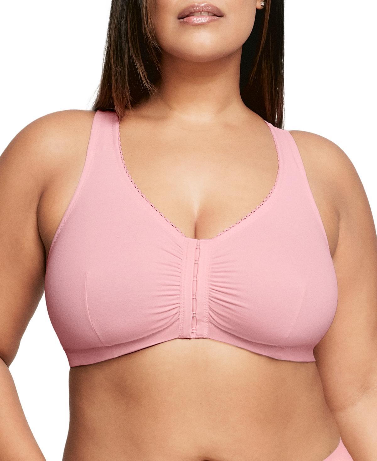 Plus Size Glamorise Full-Figure Complete Comfort Wire-free Cotton T-Back Bra 1908, Women's, Size: 40 Dd/Ddd, Cafe Product Image
