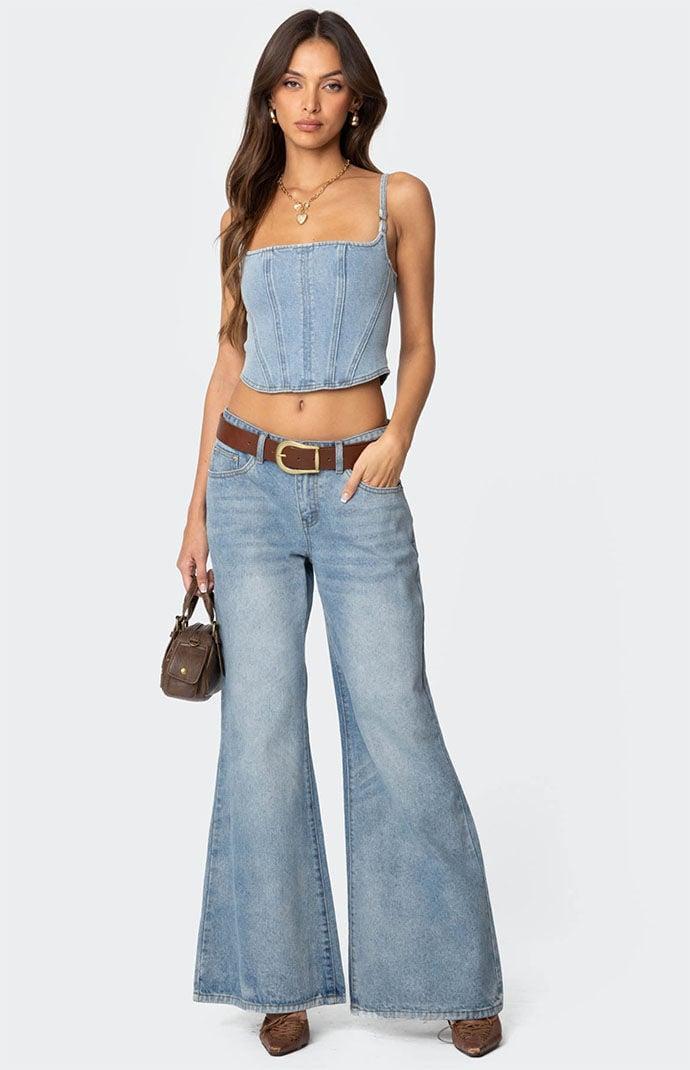 Edikted Women's Tennessee Denim Corset Product Image