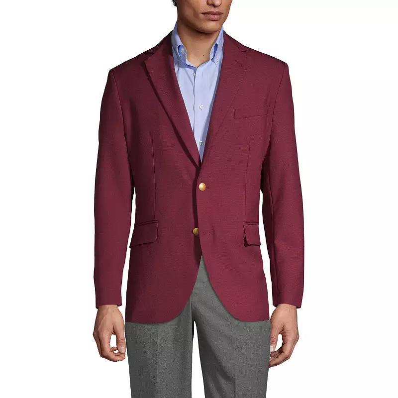 Mens Lands End Hopsack Blazer Grey Frost Product Image