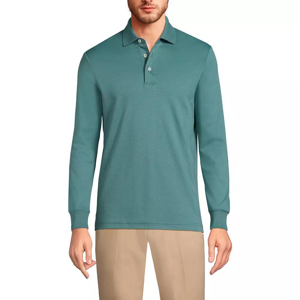 Men's Lands' End Soft Supima Polo, Size: Medium, Vintage Amber Product Image