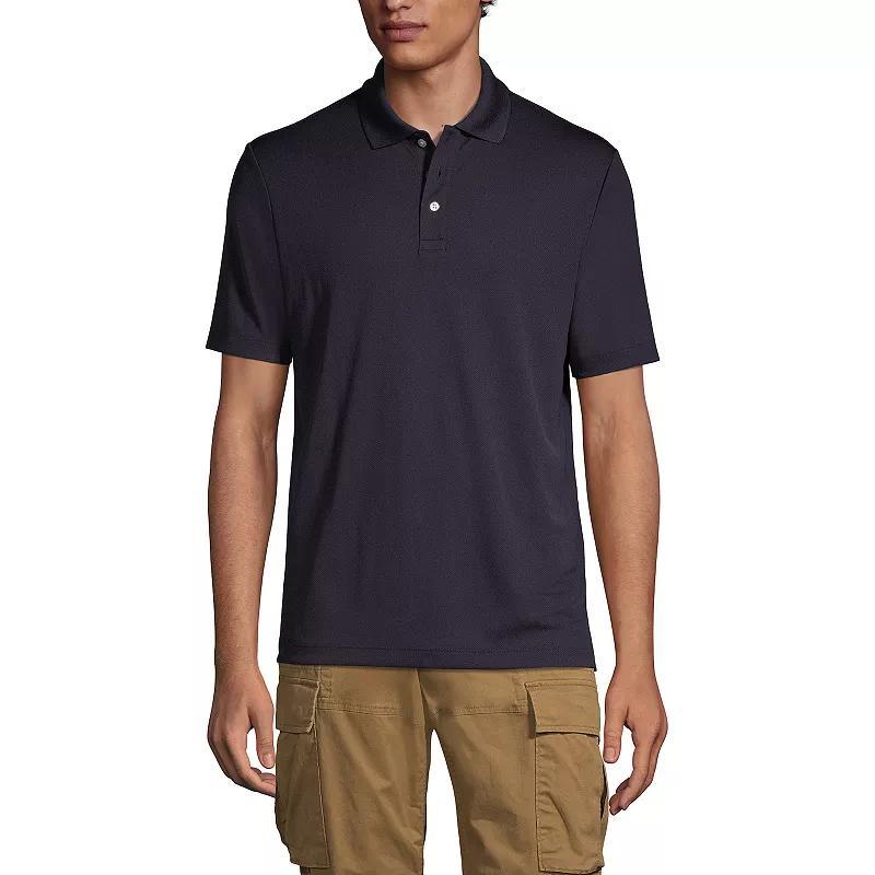 Men's Tall Lands' End School Uniform Solid Active Polo, Size: Large Tall, Harbor Gray Product Image