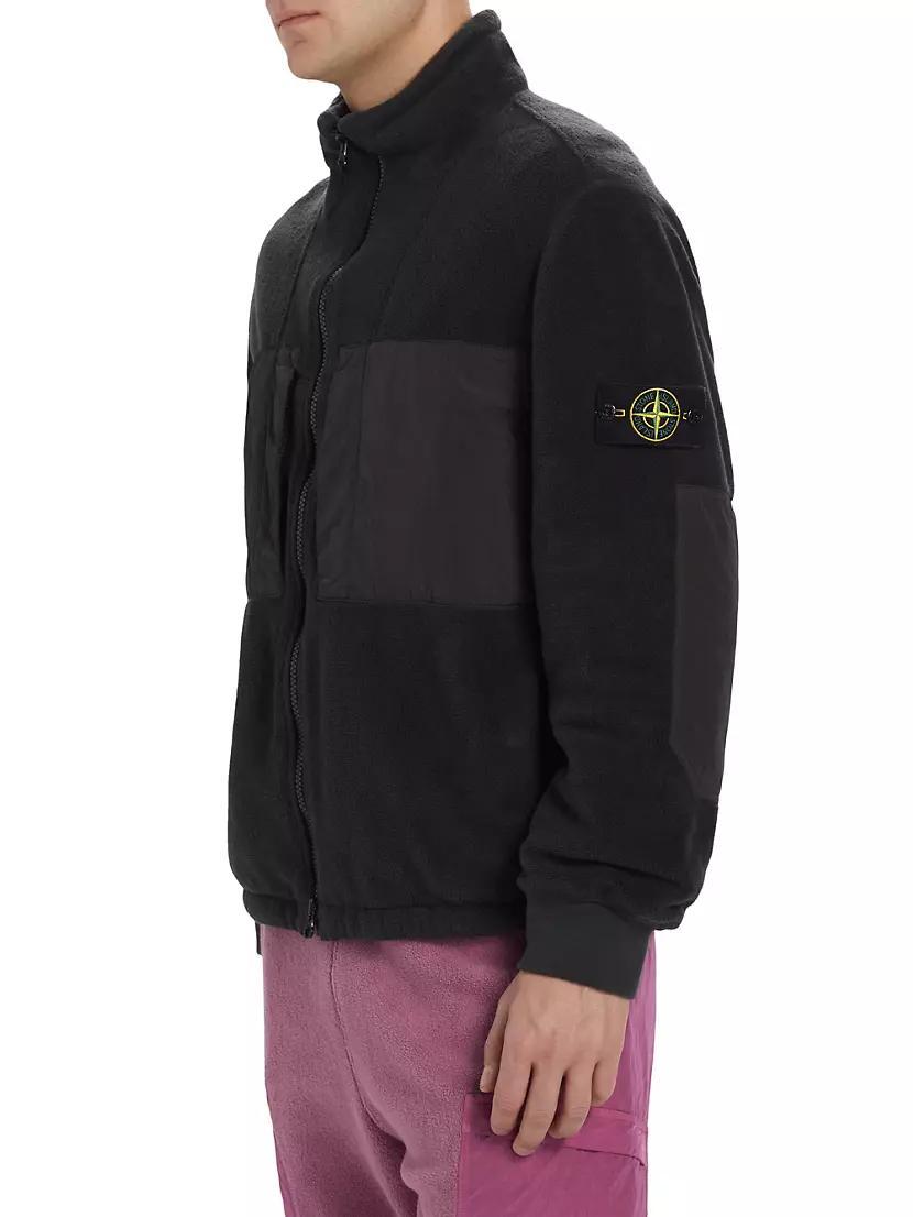 Mens Cotton-Blend Fleece Jacket Product Image