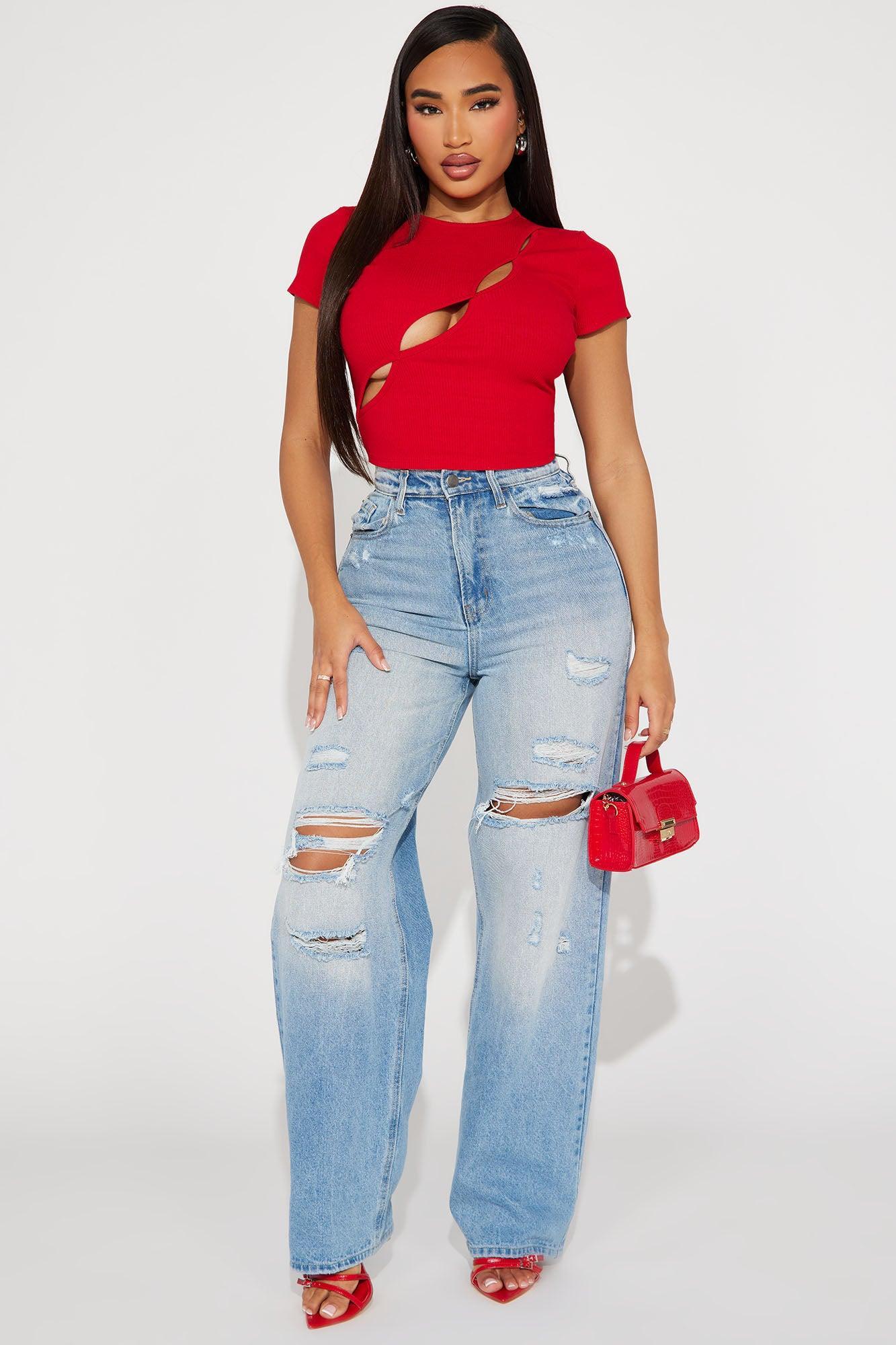 Only You Cut Out Top - Red Product Image