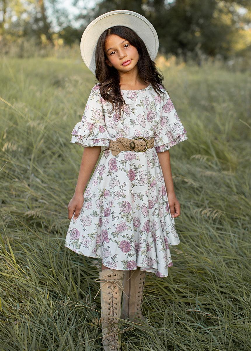Emilia Dress in Boho Rose Girls Product Image