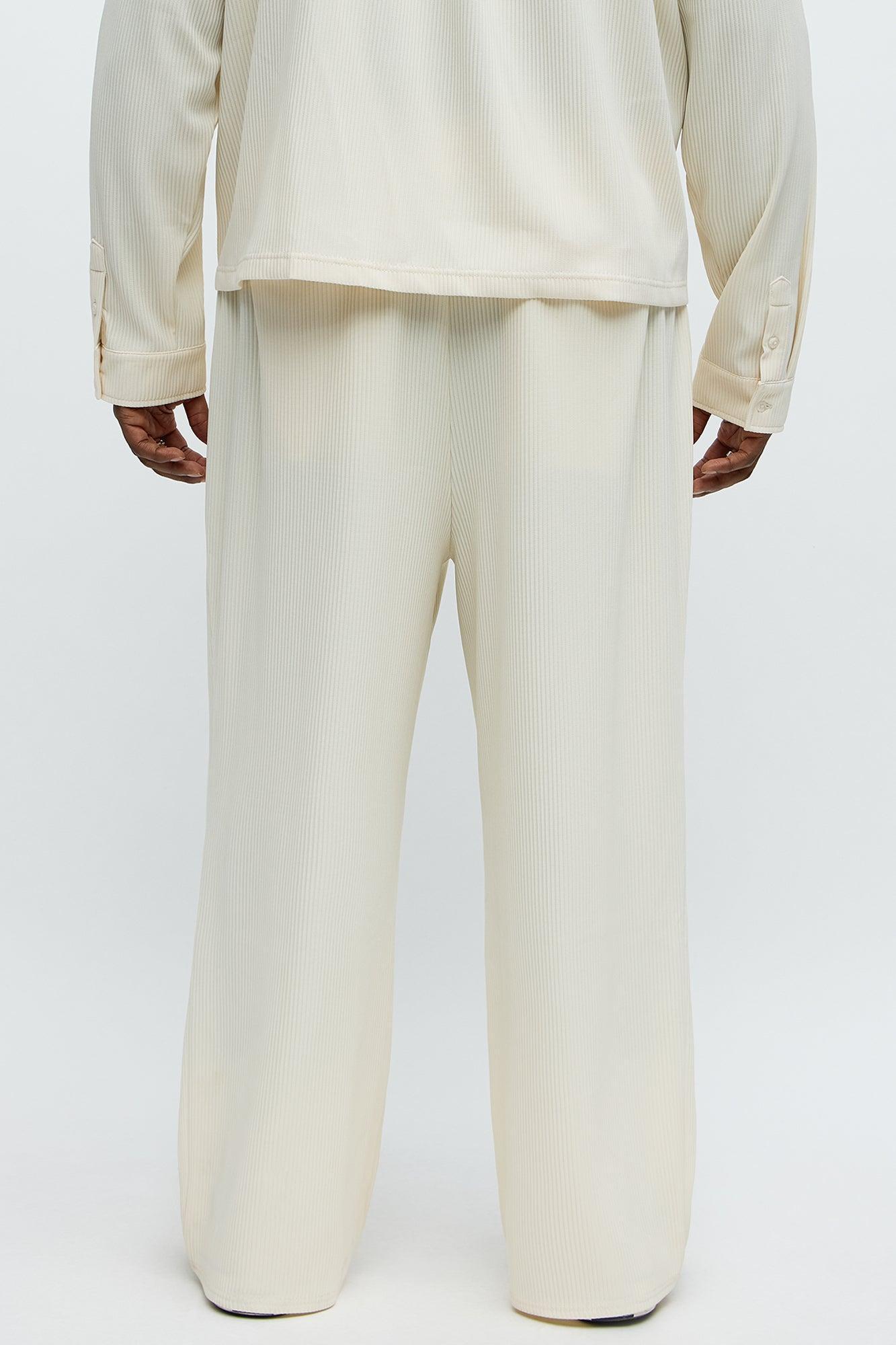 Show Up Baggy Elastic Waist Pant - Off White Product Image