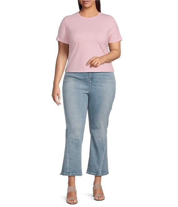 Good American Plus Size Good Legs Soft-Tech Mid Rise Crop Mini Boot Jeans Product Image