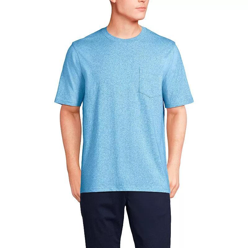 Big & Tall Lands' End Super Pocket Tee, Men's, Size: Large Tall, Gray Grey Product Image