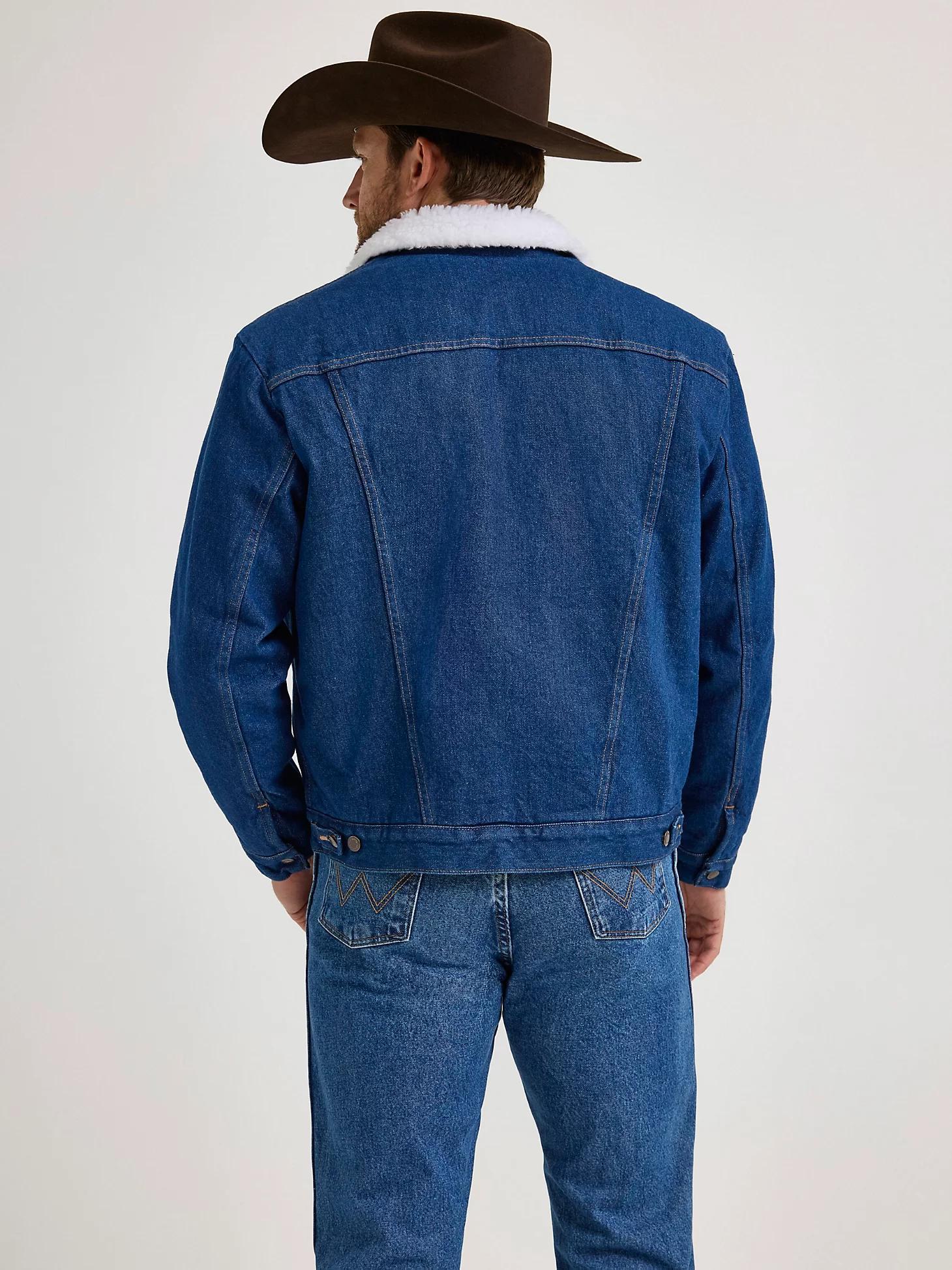Wrangler® Western Sherpa Lined Denim Jacket | Men's JACKETS & OUTERWEAR | Wrangler® Product Image
