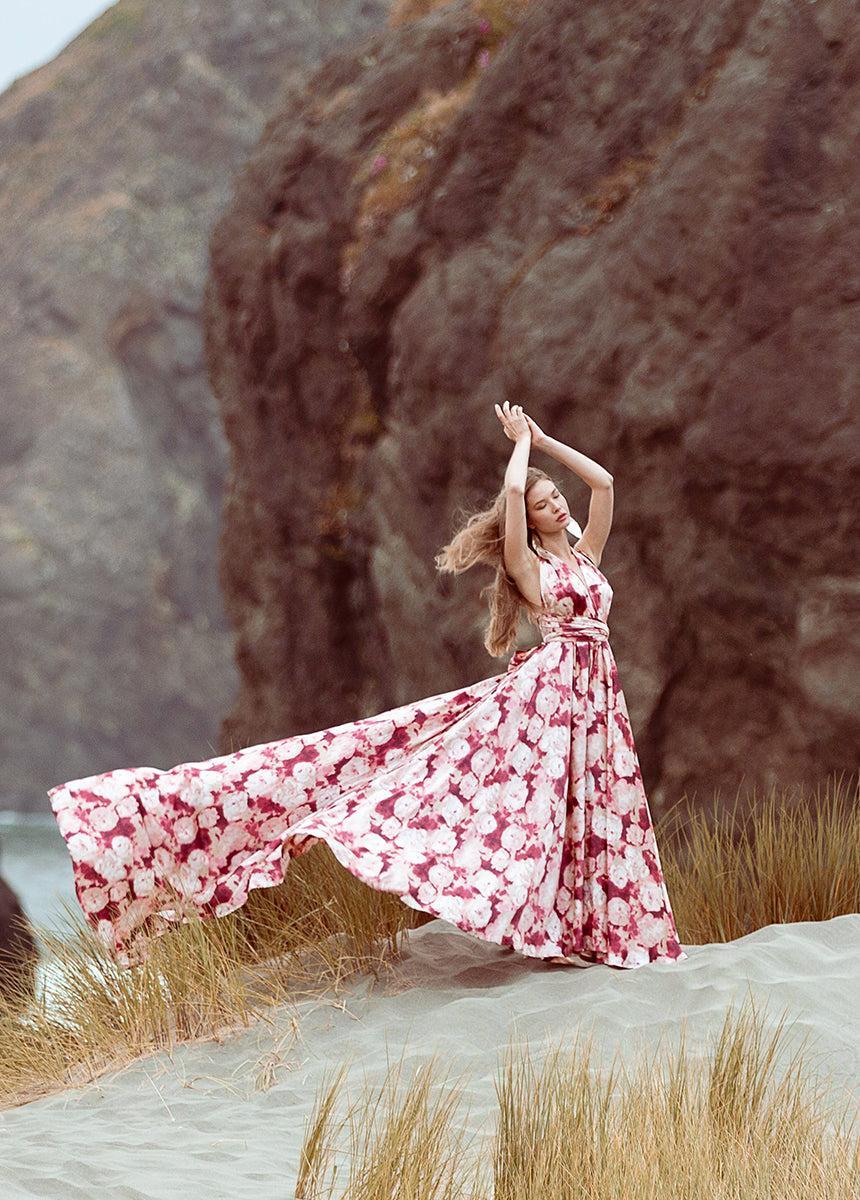 June Impact Dress in Warm Watercolor Female Product Image