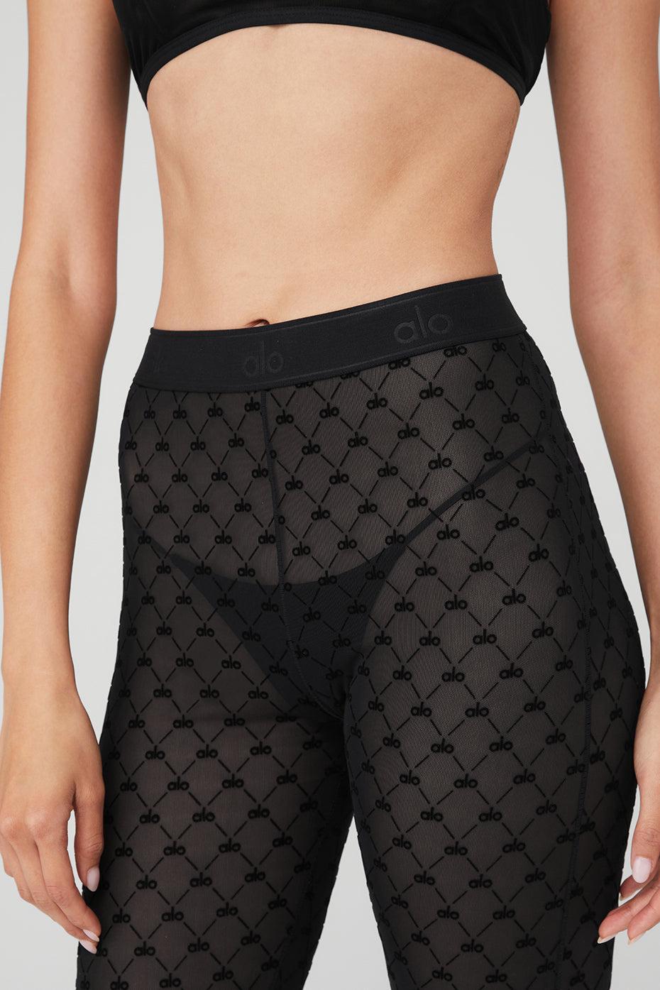 Alo Yoga | Flocked High-Waist Chalet Chic Stirrup Tights Shoes Product Image
