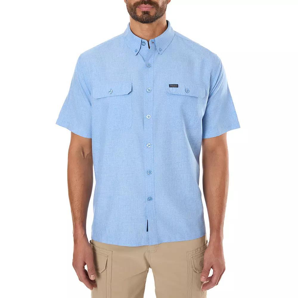 Big & Tall Smith's Workwear Short Sleeve Breezy Performance Shirt, Men's, Size: 3XB, Chambray Blue Product Image