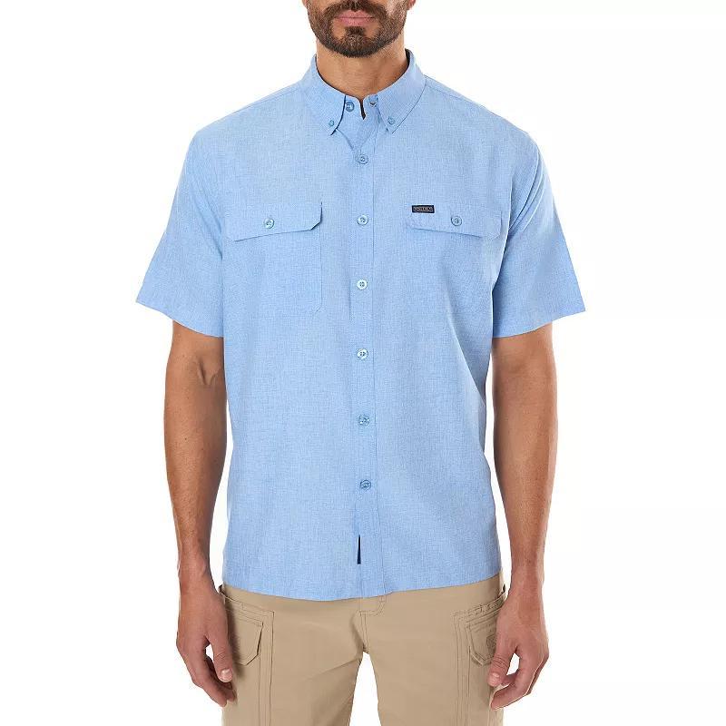 Big & Tall Smith's Workwear Short Sleeve Breezy Performance Shirt, Men's, Size: 3XB, Chambray Blue Product Image