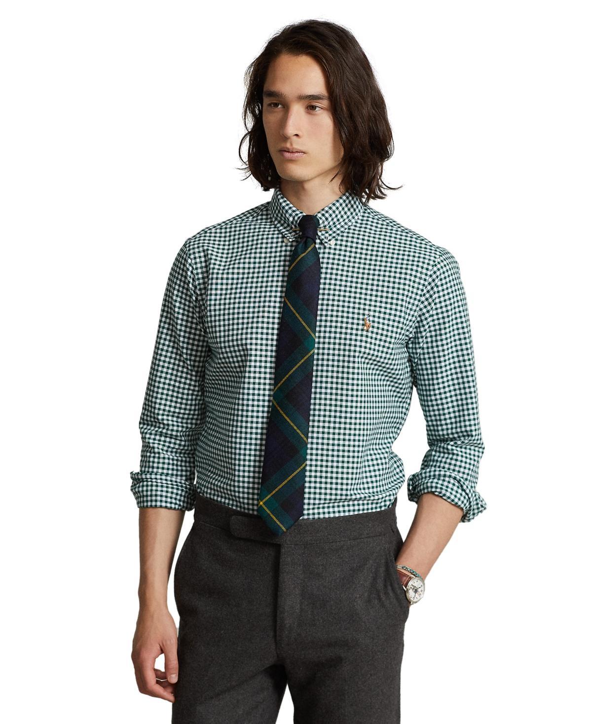 Mens Classic-Fit Gingham Oxford Shirt Product Image
