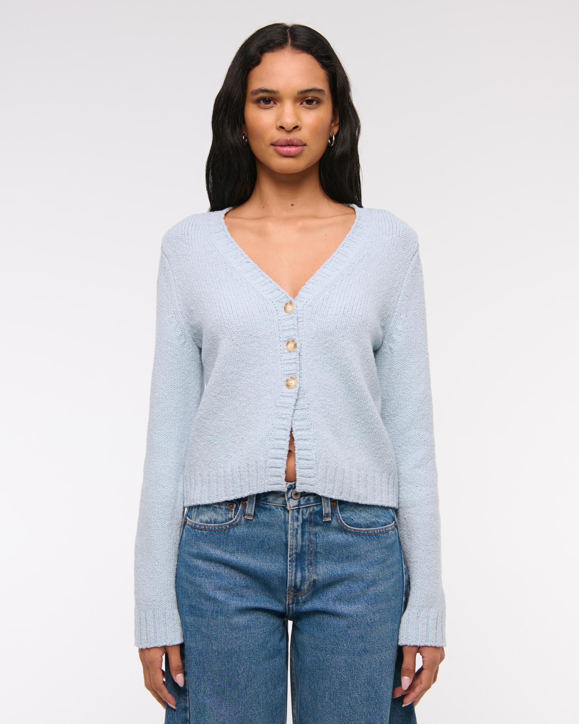Textural Y-Neck Cardigan Product Image