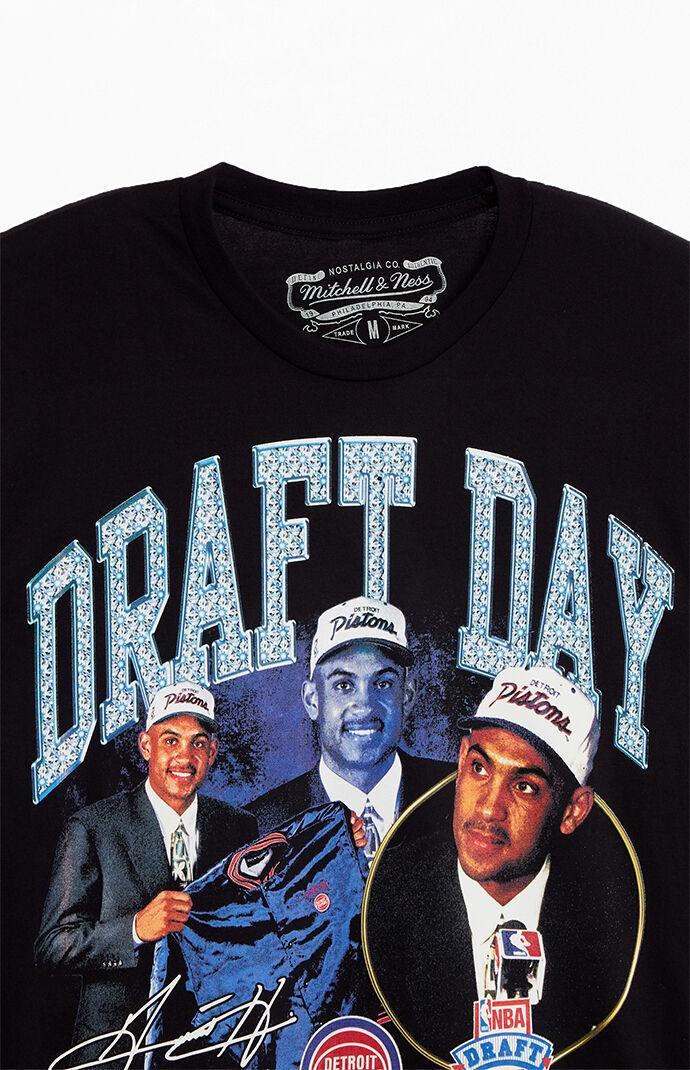 Mitchell & Ness Mens Draft Day Detroit Pistons Grant Hill Concert T-Shirt Product Image
