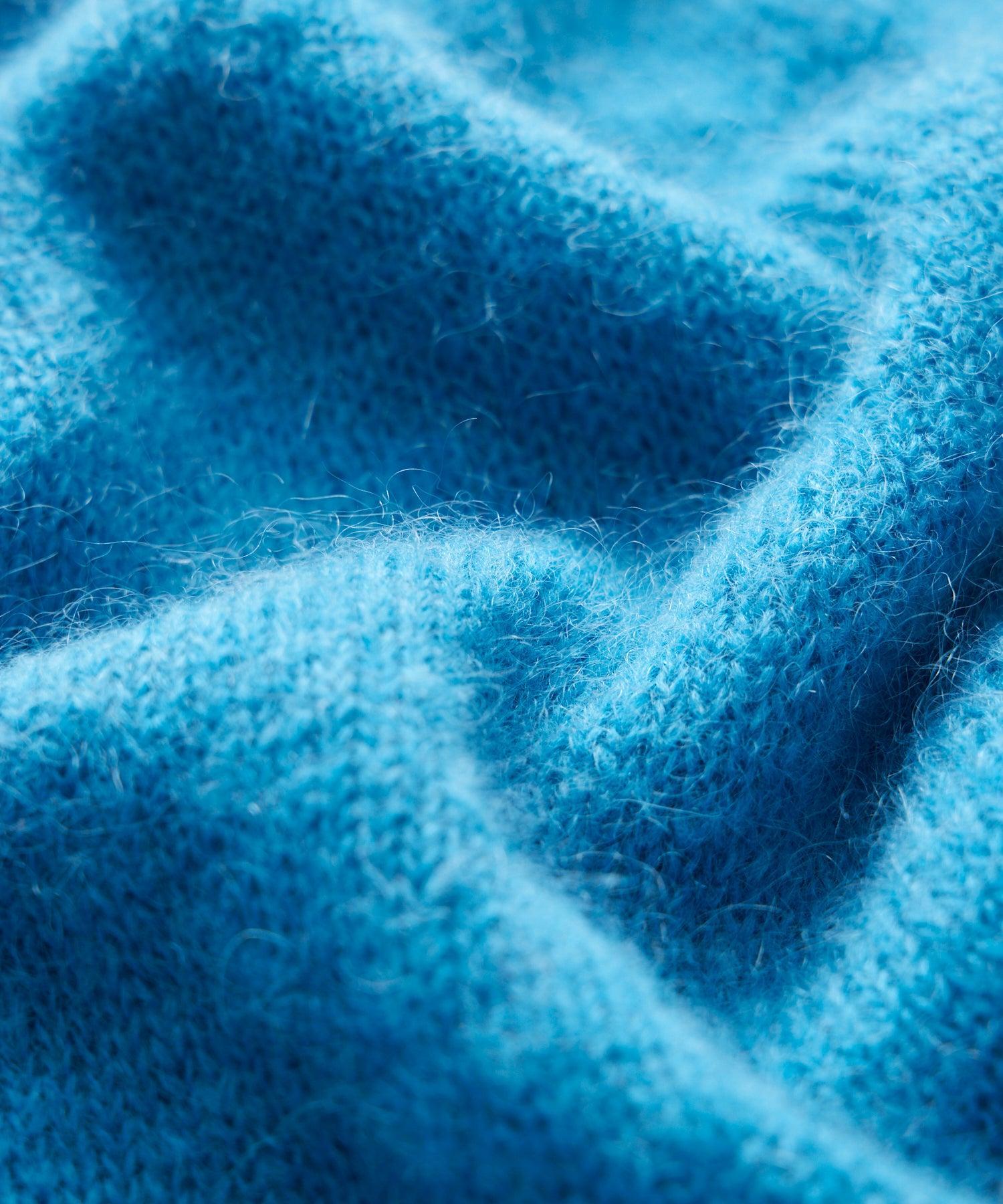 Brushed Mohair Crewneck Sweater in Blue Toile Product Image