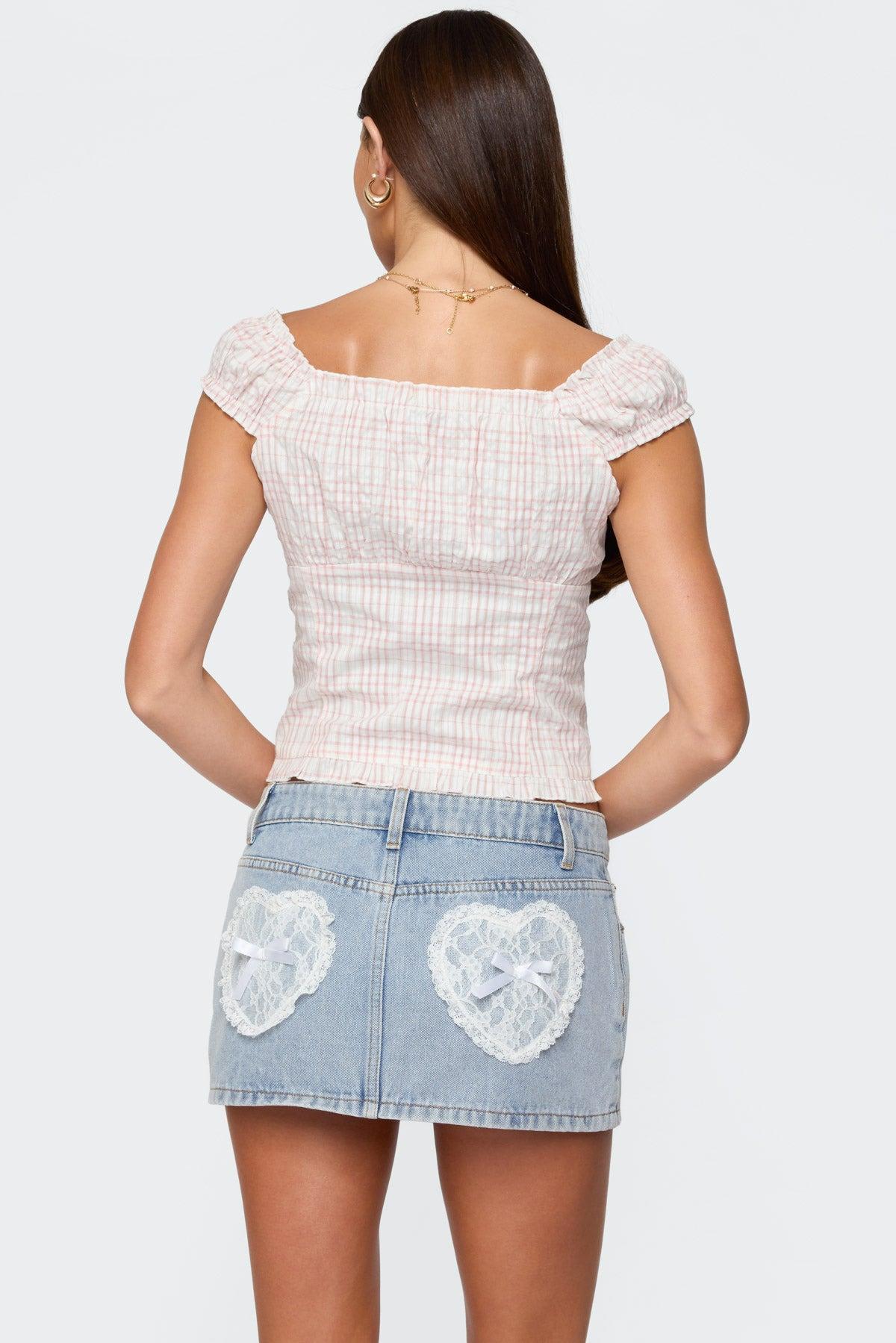 Dolsy Plaid Button Up Top Product Image