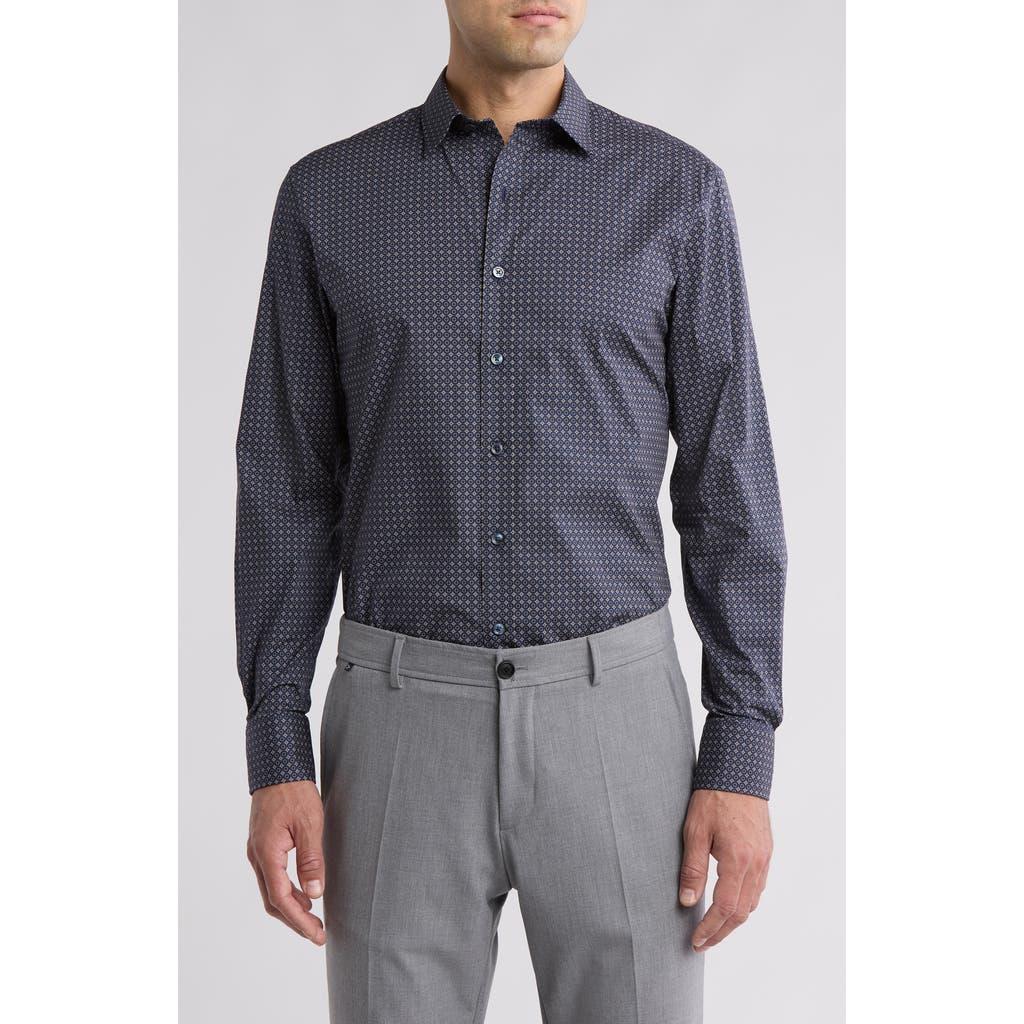 BUGATCHI Julian Long Sleeve Stretch Woven Shirt In Truffle Product Image