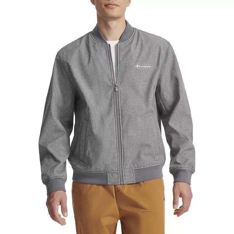Men's Champion® Soft Shell Sport Bomber Jacket, Size: Large, Grey Gray Product Image