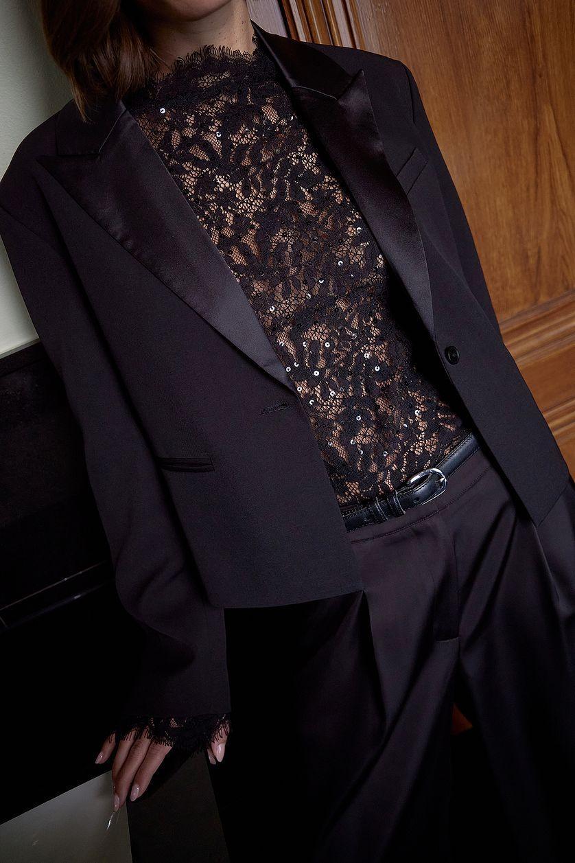 Lace Sequin Blouse Product Image