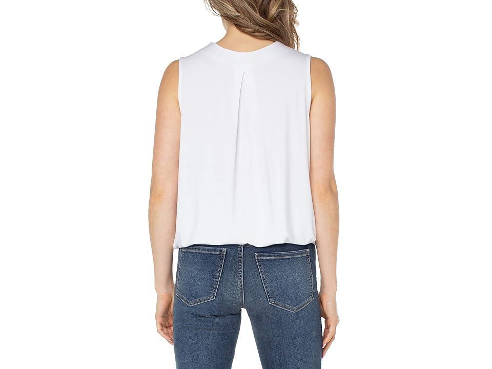 Liverpool Los Angeles Sleeveless V-Neck Drape Front Knit Top Women's Clothing Product Image