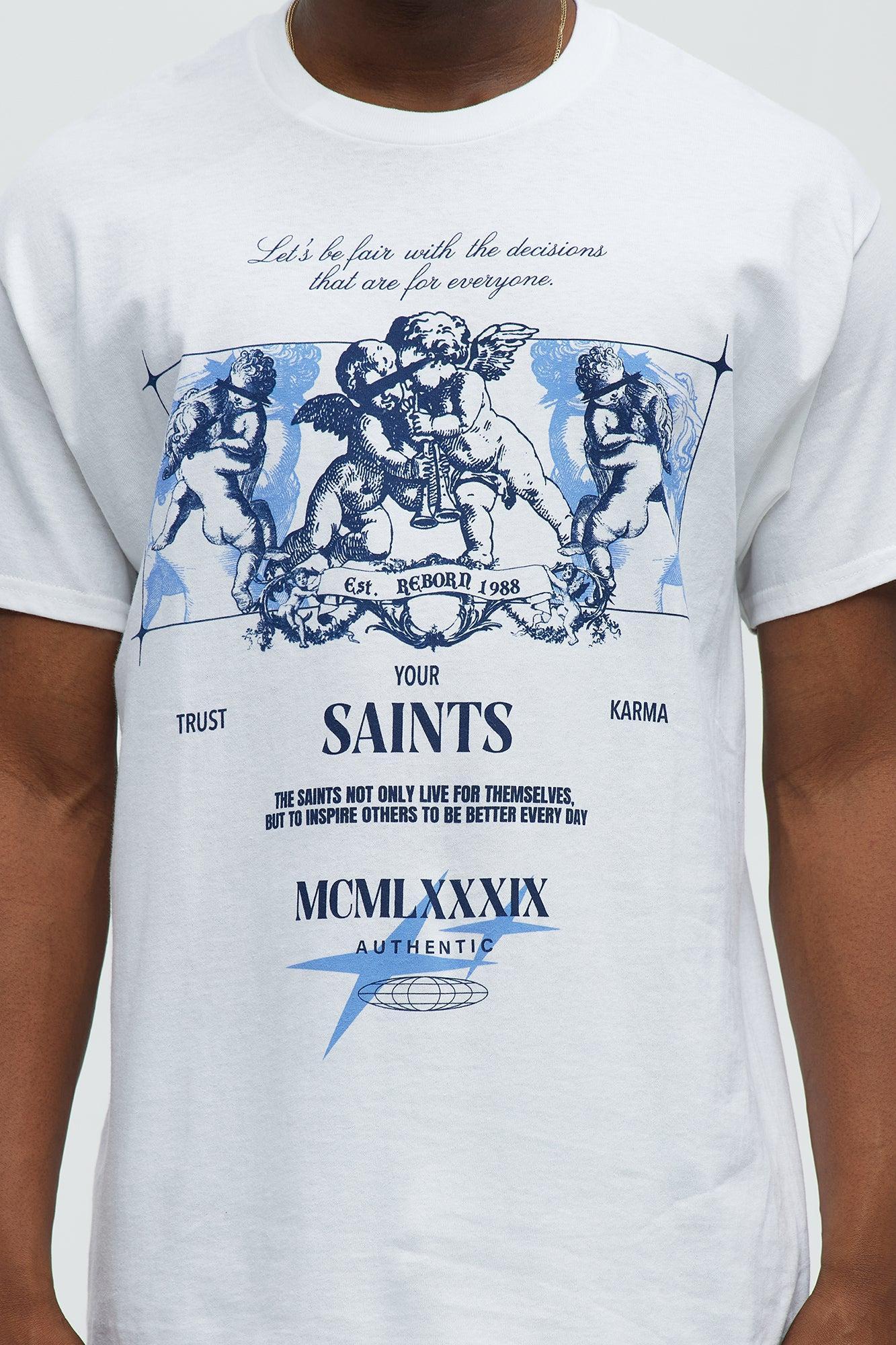 Celestial Saints Short Sleeve Tee - White Product Image